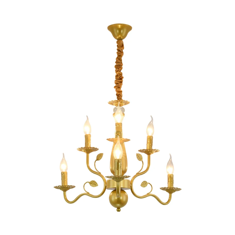 5/12/16 lichten metalen hangende kroonluchter rustiek zwart/goud kaars eetkamer hangend plafondarmatuur Clearhalo