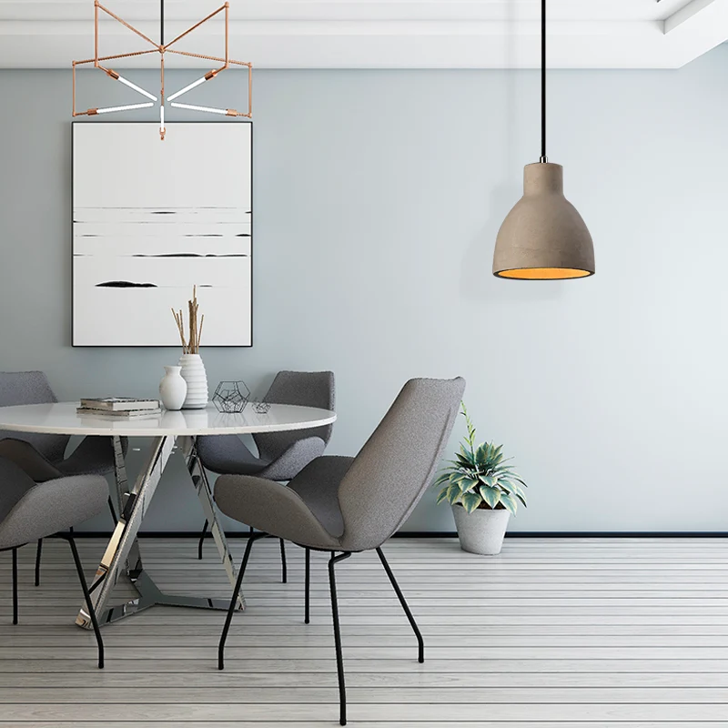 6,5"/8,5"/10,5" Dia schuur/cilinder/koepel cement hanglamp industriële 1 licht eettafel plafondlamp met verstelbaar snoer...