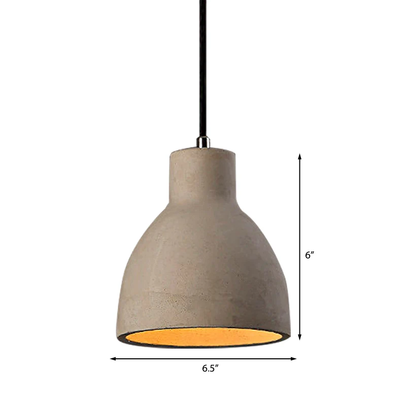 6,5"/8,5"/10,5" Dia schuur/cilinder/koepel cement hanglamp industriële 1 licht eettafel plafondlamp met verstelbaar snoer...