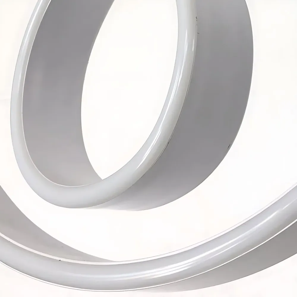 6/7/8-vormige druppelhanger Eenvoudige acryl 1 licht witte kroonluchterlamp voor slaapkamer Clearhalo