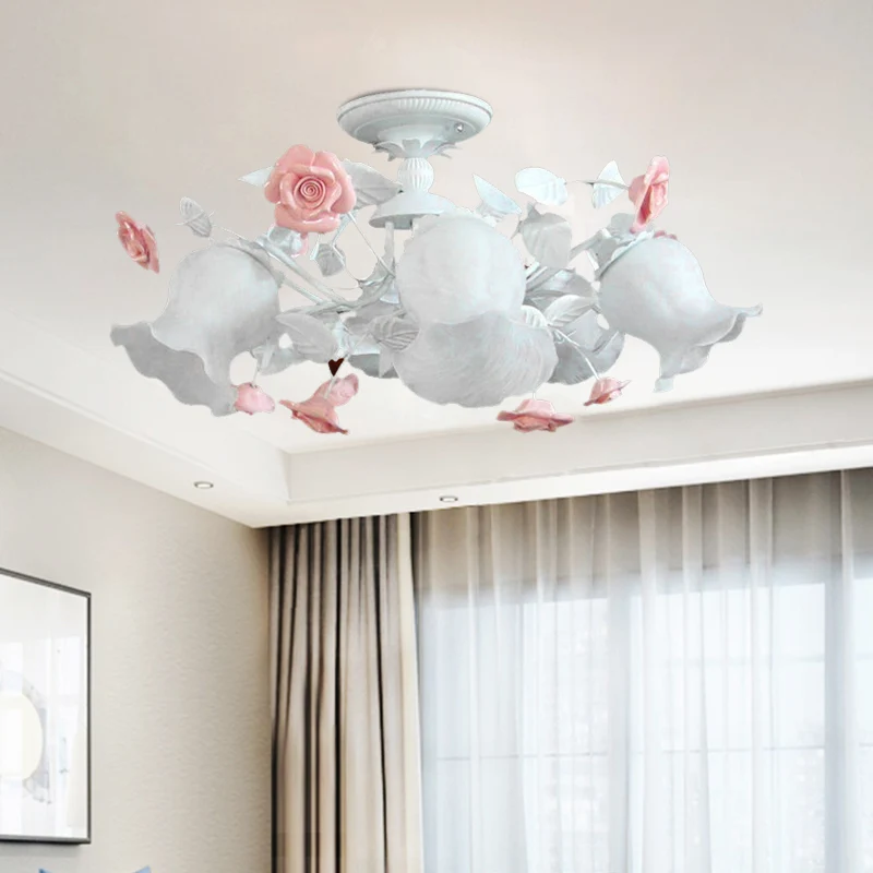 6-kops semi-inbouwlicht Koreaanse tuinbloesem wit glas inbouwverlichtingsarmatuur Clearhalo