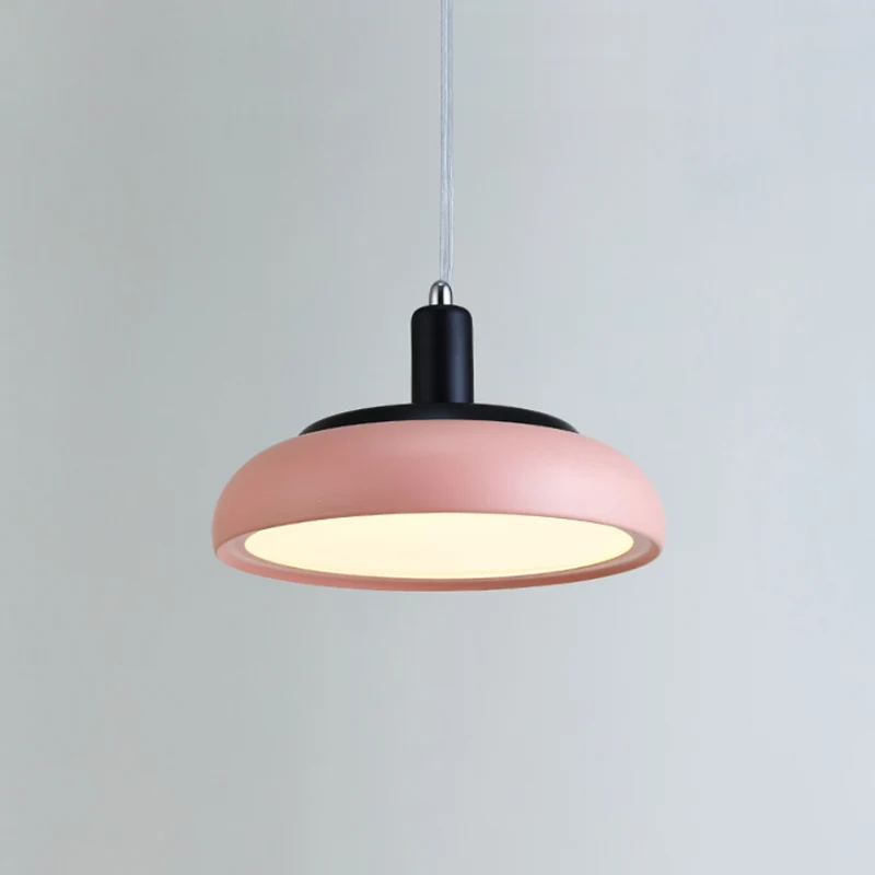 8"/12" W metalen koepelvormige druppelhanger, eigentijds hangend plafondlicht met 1 licht roze Clearhalo