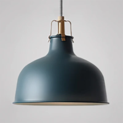 8,5"/13" W koepelvormige metalen hanglamp industriële stijl 1 licht eetkamer hanglamp met verstelbaar snoer grijs/roze Cle...