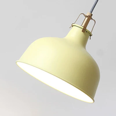 8,5"/13" W koepelvormige metalen hanglamp industriële stijl 1 licht eetkamer hanglamp met verstelbaar snoer grijs/roze Cle...