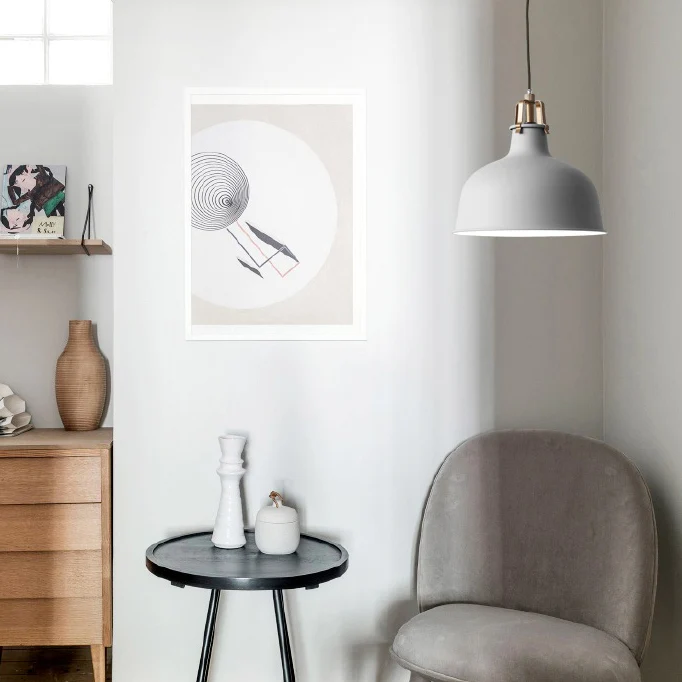 8,5"/13" W koepelvormige metalen hanglamp industriële stijl 1 licht eetkamer hanglamp met verstelbaar snoer grijs/roze Cle...