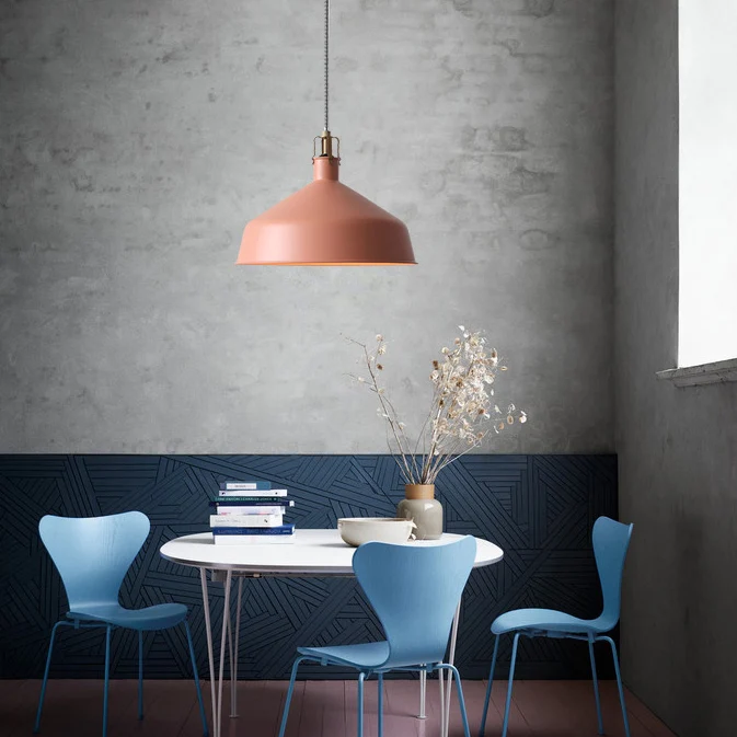 8,5"/13" W koepelvormige metalen hanglamp industriële stijl 1 licht eetkamer hanglamp met verstelbaar snoer grijs/roze Cle...