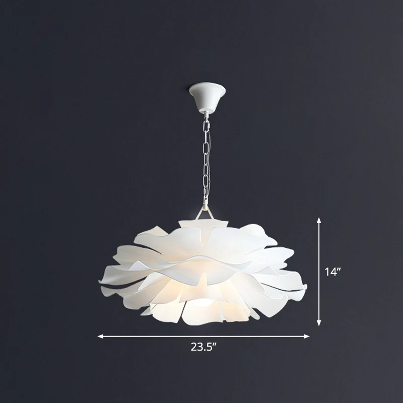 Acryl bloem hanglamp Minimalistische 2-lichts hangende plafondlamp voor woonkamer Clearhalo