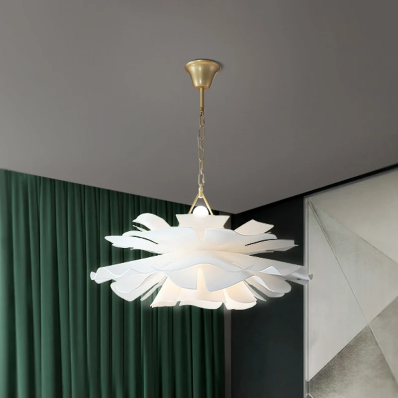 Acryl bloem hanglamp Minimalistische 2-lichts hangende plafondlamp voor woonkamer Clearhalo
