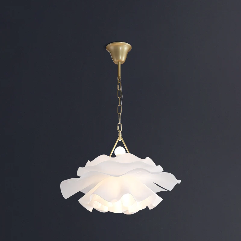 Acryl bloem hanglamp Minimalistische 2-lichts hangende plafondlamp voor woonkamer Clearhalo