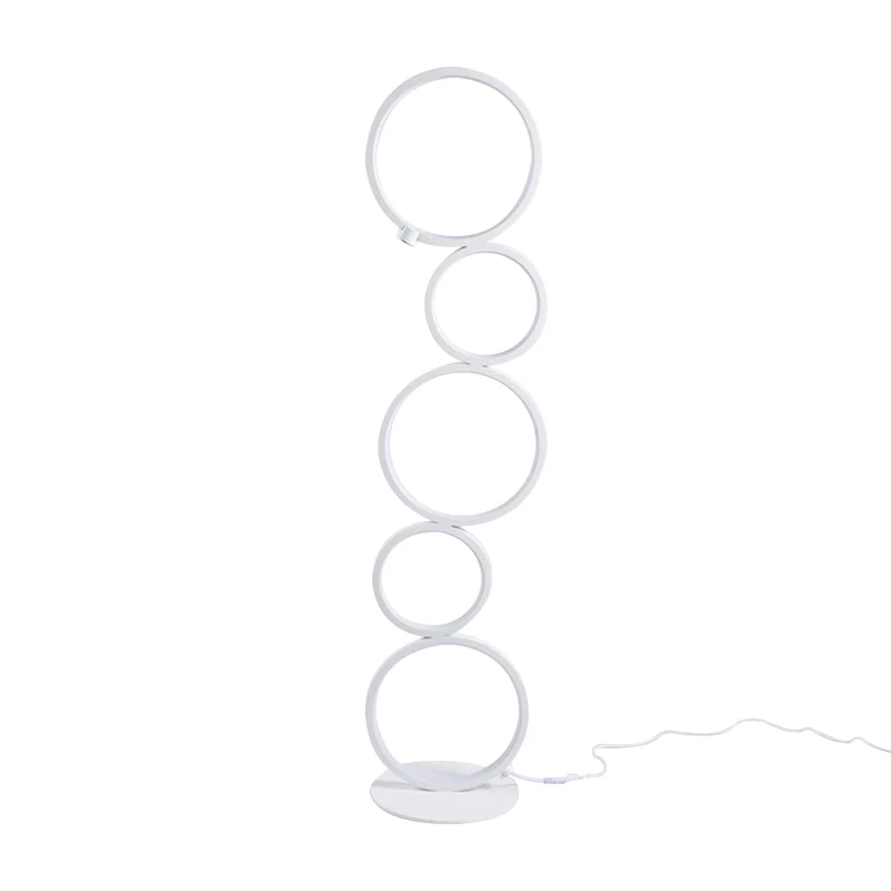 Acryl Bubble Vloer Leesverlichting Modernistische Zwart/Wit LED Staande Lamp Warm/Wit/Natuurlijk Licht Clearhalo