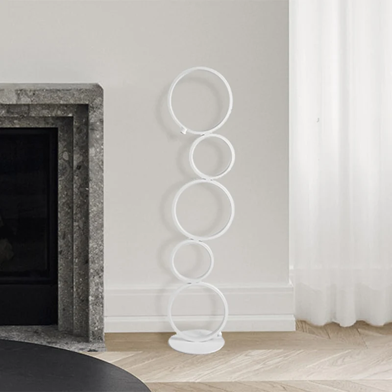 Acryl Bubble Vloer Leesverlichting Modernistische Zwart/Wit LED Staande Lamp Warm/Wit/Natuurlijk Licht Clearhalo