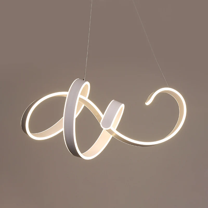 Acryl draai-plafondhanglamp, eenvoudige stijl witte LED-hanglampenset warm/wit licht Clearhalo