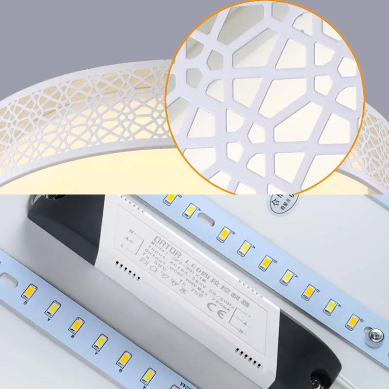 Acryl holle ronde plafondlamp moderne stijl LED-plafondlamp wit voor volwassen slaapkamer Clearhalo