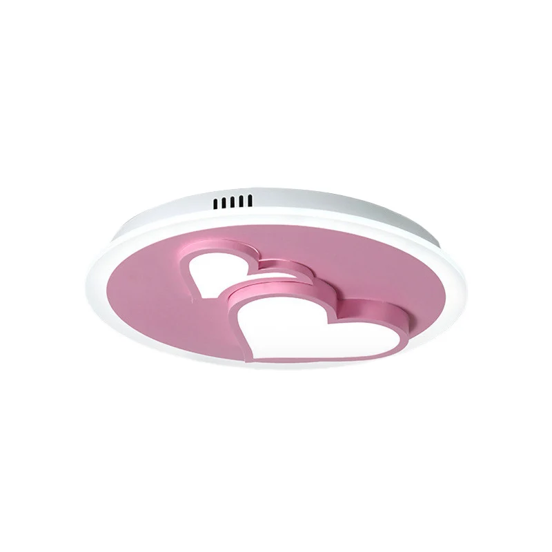 Acryl Loving Heart Flush plafondlamp Cartoon LED-plafondlamp roze voor meisjesslaapkamer Clearhalo