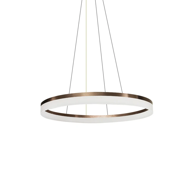 Acryl ronde kroonluchter licht eigentijds 4/5/6-kops bruine plafondhanger warm/wit/natuurlijk licht Clearhalo