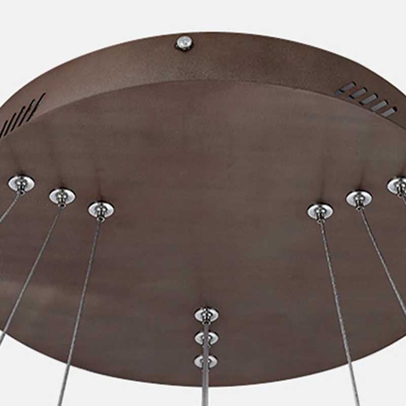 Acryl ronde kroonluchter licht eigentijds 4/5/6-kops bruine plafondhanger warm/wit/natuurlijk licht Clearhalo