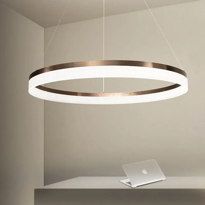 Acryl ronde kroonluchter licht eigentijds 4/5/6-kops bruine plafondhanger warm/wit/natuurlijk licht Clearhalo