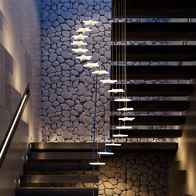 Acryl spiraalvormige hangende sterlichten Hedendaagse LED-clusterhanger met 8/12/18 koppen warm/wit licht Clearhalo