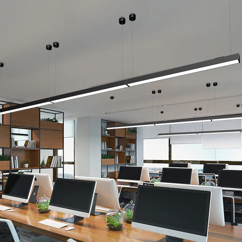 Acryl staafvormige hanglamp Eenvoud LED-hanglamp voor kantoor Clearhalo