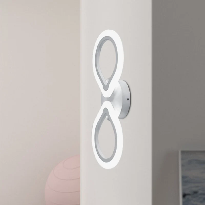 Acryl Waterdrop Wandkandelaar Licht Eenvoudig 1/2 Licht Wit LED-wandverlichtingsarmatuur Clearhalo
