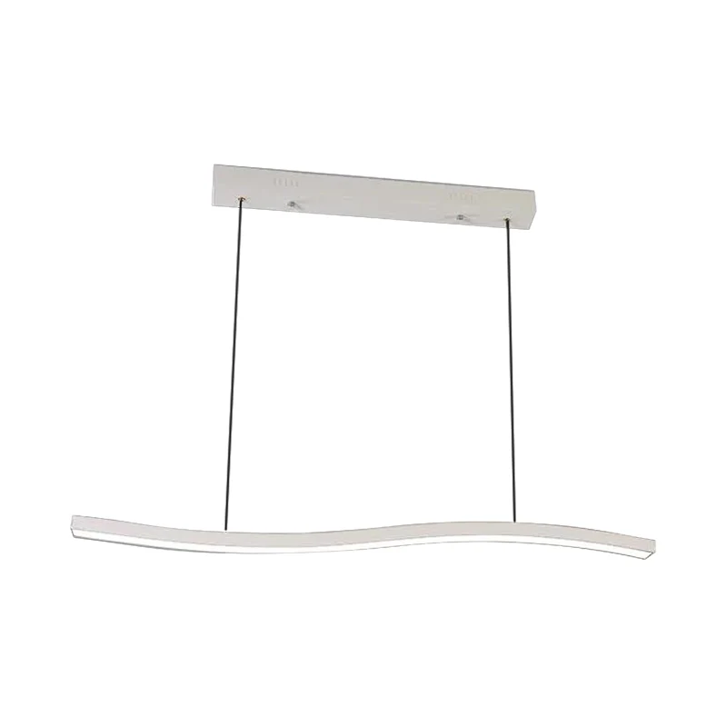 Acryl Wave Kroonluchter Verlichting Modernistische Led Witte Hangende Hanglamp voor Slaapkamer Wit/Warm Licht Clearhalo
