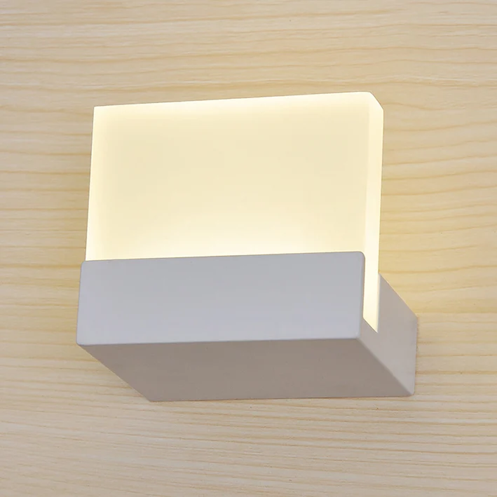 Acrylplaat schanslicht Minimalistische LED 1-lichts wandverlichtingsideeën warm/wit licht Clearhalo
