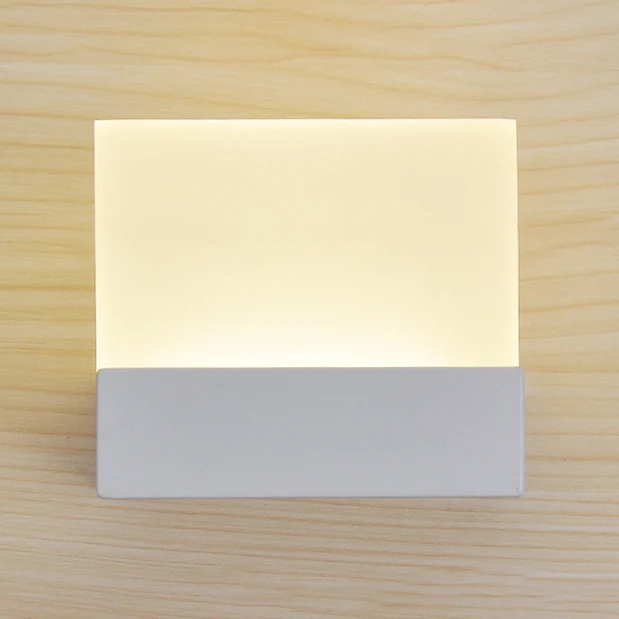 Acrylplaat schanslicht Minimalistische LED 1-lichts wandverlichtingsideeën warm/wit licht Clearhalo