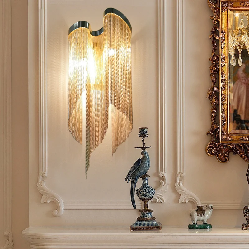 Aluminium kwastje wandgemonteerd licht modernistisch 2-lichts schanslicht goud/zilver voor woonkamer Clearhalo