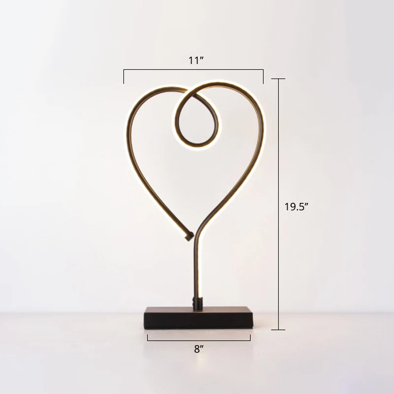 Aluminium Line Art Nachtverlichting Minimalisme LED Accent Tafellamp voor woonkamer Clearhalo
