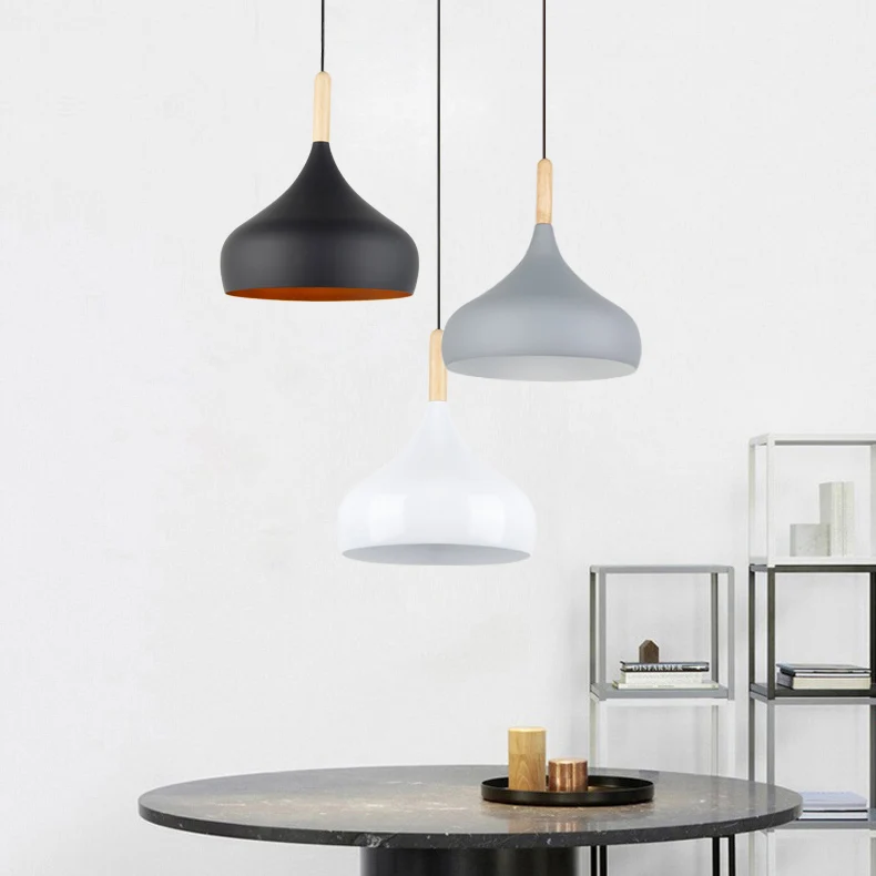 Aluminium uienschaduw hanglamp balkon hal 9,5/12/14 inch breed 1 lamp hedendaagse hanglamp Clearhalo