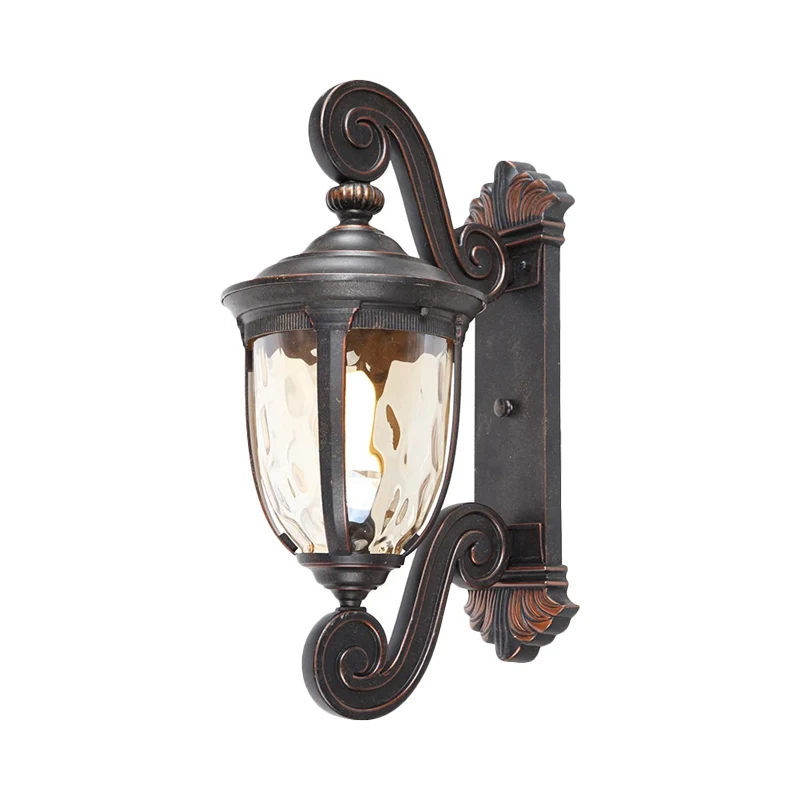 Amber waterglas bruin-zwart schans urn schaduw 1-lamp traditionele wandverlichtingsideeën Clearhalo