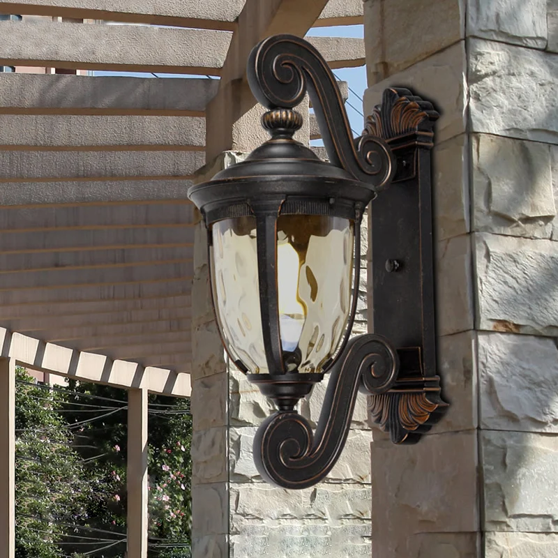 Amber waterglas bruin-zwart schans urn schaduw 1-lamp traditionele wandverlichtingsideeën Clearhalo
