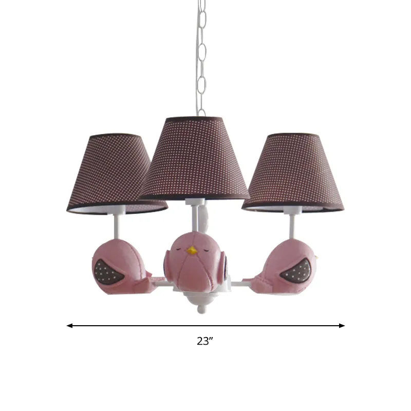 Animal Fat Bird kroonluchter hars Macaron gekleurde hanglamp voor kinderslaapkamer Clearhalo