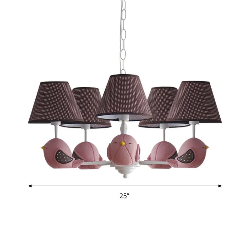 Animal Fat Bird kroonluchter hars Macaron gekleurde hanglamp voor kinderslaapkamer Clearhalo