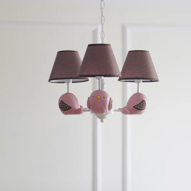 Animal Fat Bird kroonluchter hars Macaron gekleurde hanglamp voor kinderslaapkamer Clearhalo