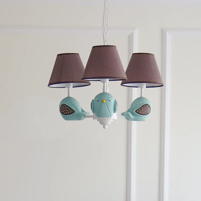 Animal Fat Bird kroonluchter hars Macaron gekleurde hanglamp voor kinderslaapkamer Clearhalo