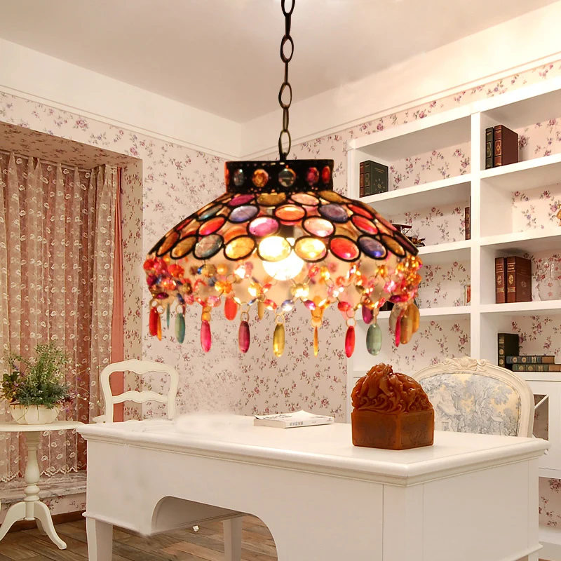 Antieke Bowl Drop Lamp 1 Kop Metalen Hangende Hanglamp Roest voor Woonkamer Clearhalo