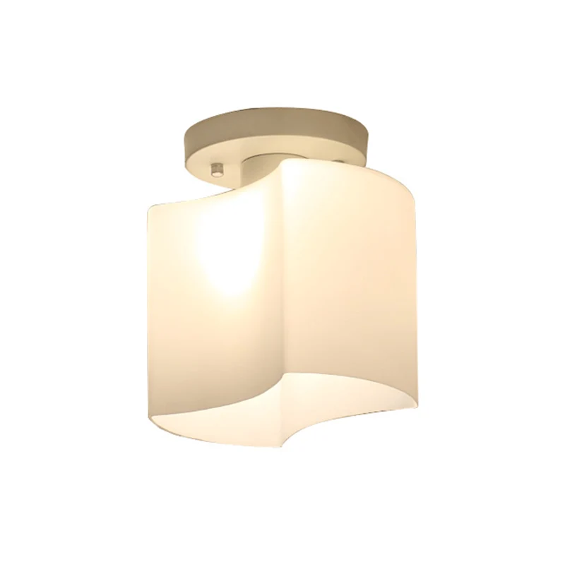 Arced Corridor halfverzonken plafondlamp wit glas 1 lamp moderne inbouwlamp Clearhalo