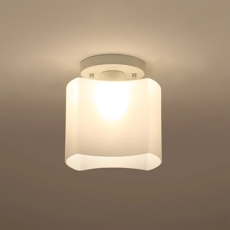 Arced Corridor halfverzonken plafondlamp wit glas 1 lamp moderne inbouwlamp Clearhalo