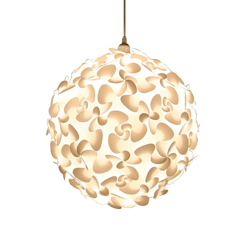 Art Deco 1-lichts hanglamp met kunststof kap Witte bol hangende plafondlamp, 18"/23,5" W Clearhalo