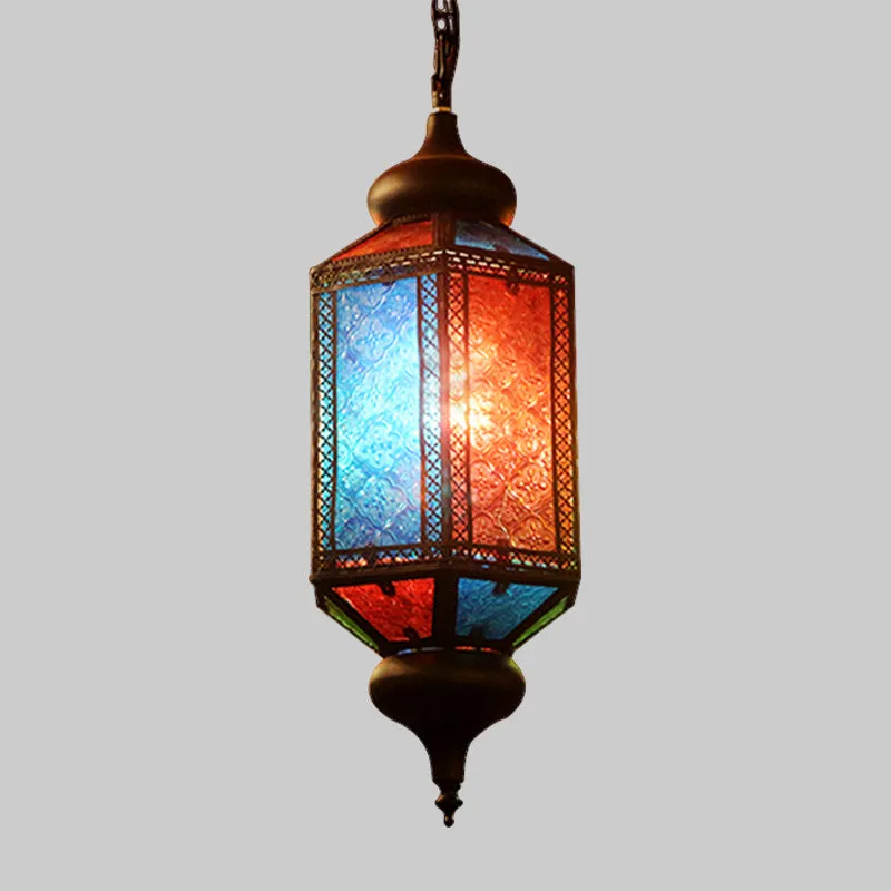 Art Deco Lantaarn Hanglamp 1 Lamp Metalen Hanglamp Koper voor Restaurant Clearhalo