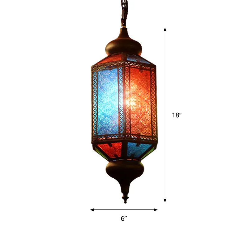 Art Deco Lantaarn Hanglamp 1 Lamp Metalen Hanglamp Koper voor Restaurant Clearhalo