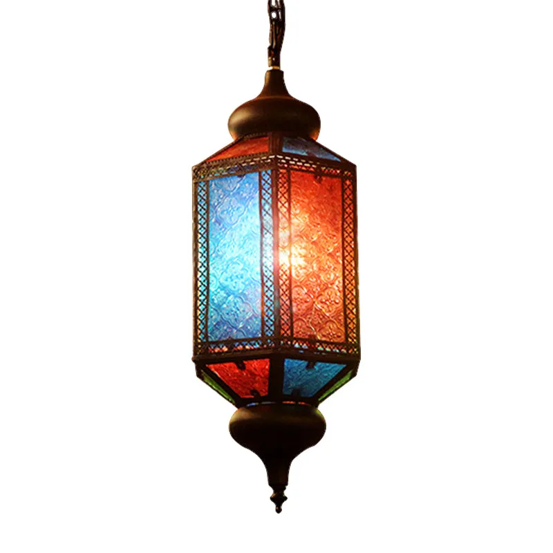 Art Deco Lantaarn Hanglamp 1 Lamp Metalen Hanglamp Koper voor Restaurant Clearhalo