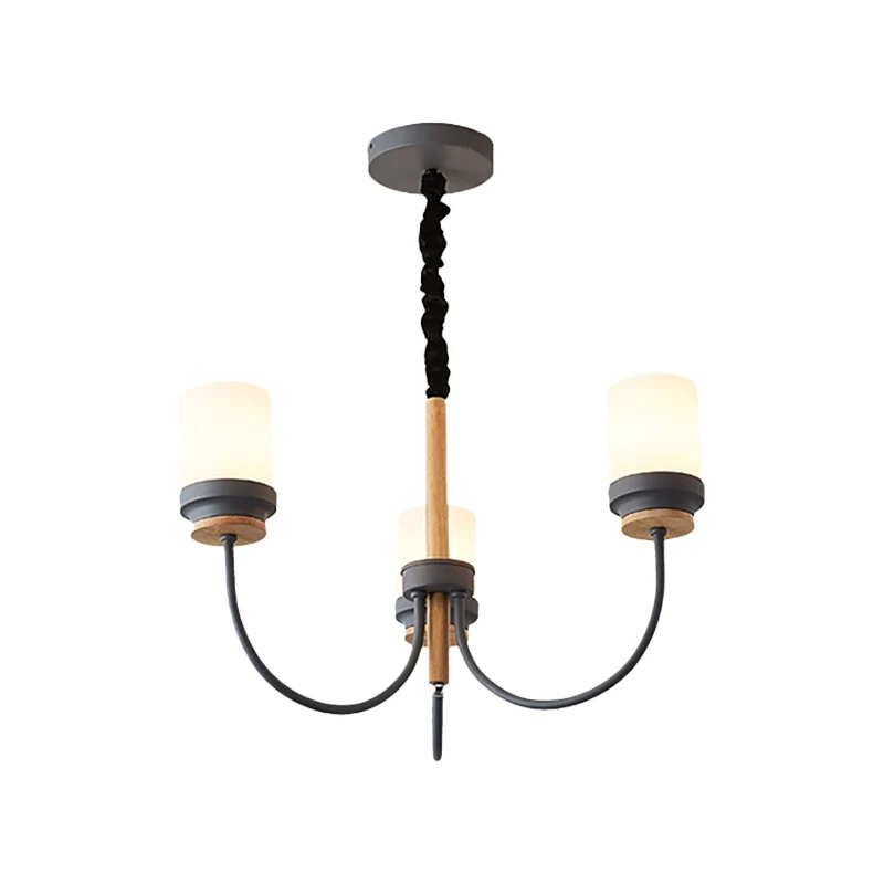 Art Deco taps toelopende kap hanglamp metaal 3 lichts hangende kroonluchter voor slaapkamer Clearhalo