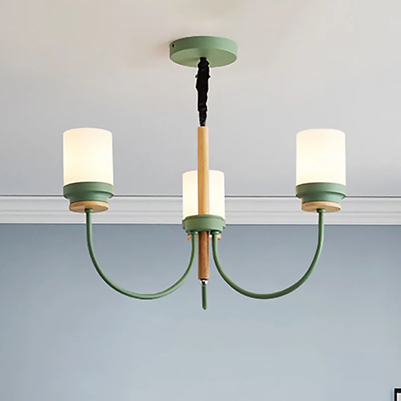 Art Deco taps toelopende kap hanglamp metaal 3 lichts hangende kroonluchter voor slaapkamer Clearhalo