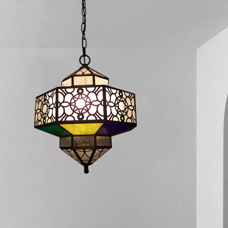 Art Deco uitgeholde hanglamp 3 lampen metalen kroonluchter hanglamp messing Clearhalo