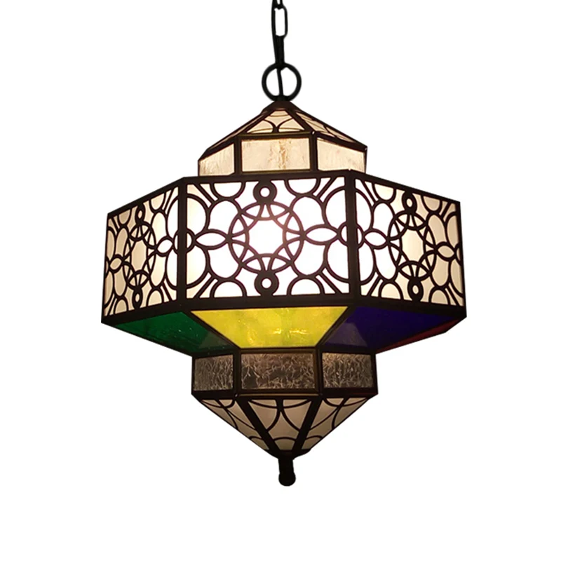 Art Deco uitgeholde hanglamp 3 lampen metalen kroonluchter hanglamp messing Clearhalo