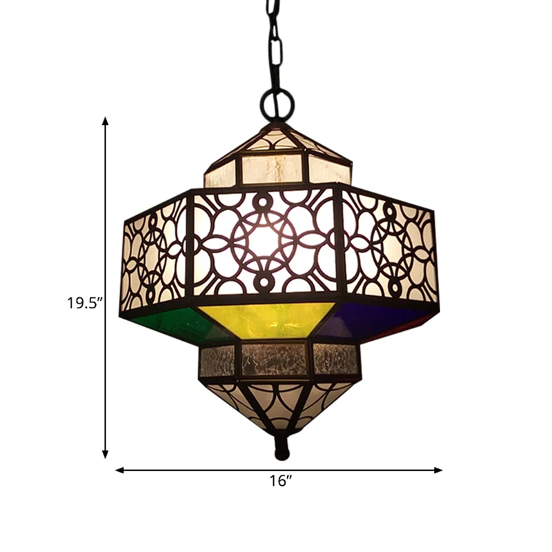 Art Deco uitgeholde hanglamp 3 lampen metalen kroonluchter hanglamp messing Clearhalo
