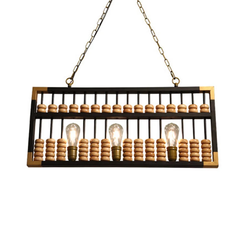 Art Decor Abacus Island hanglamp metalen 3-kops restaurant plafondlamp Clearhalo