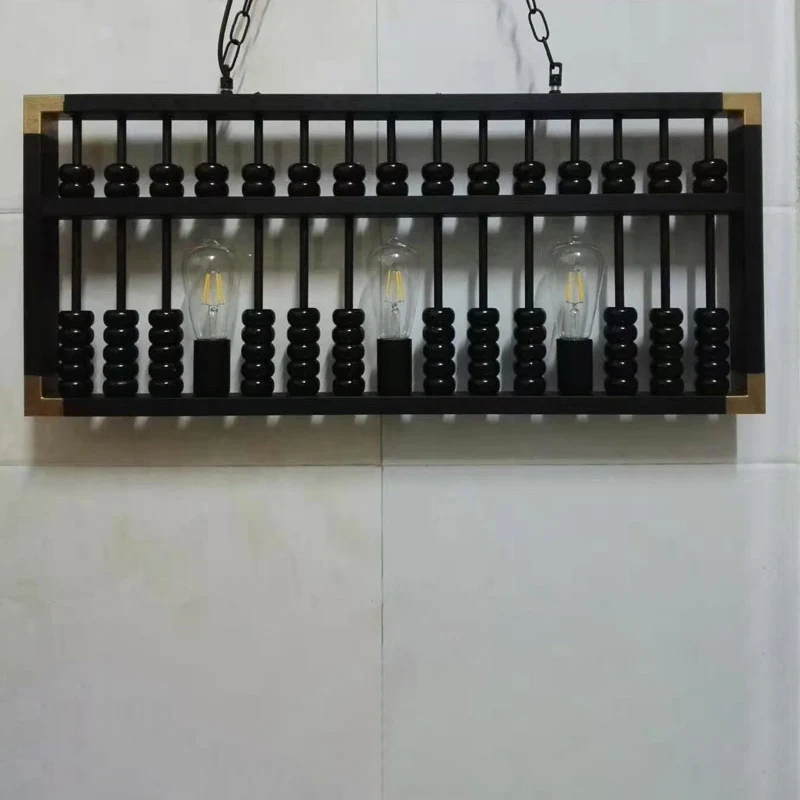 Art Decor Abacus Island hanglamp metalen 3-kops restaurant plafondlamp Clearhalo